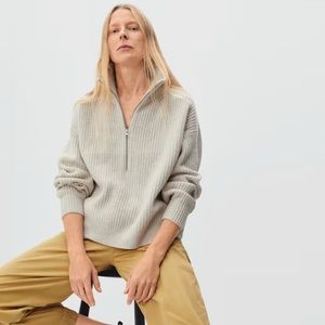 NWOT Everlane Merino Half Zip Sweater | Size S